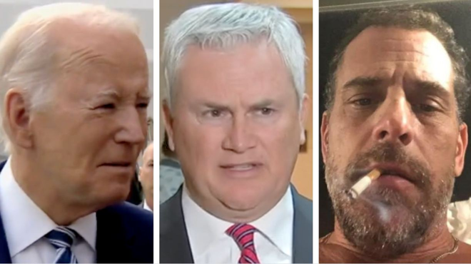 Photos of President Biden, Comer and Hunter Biden